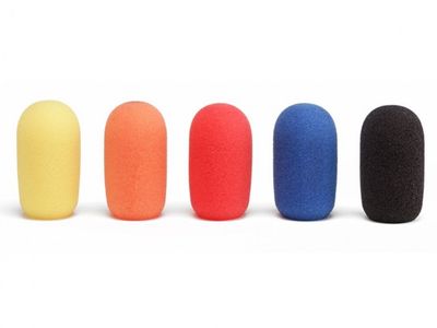 Paraviento | para Microfono diadema| Pack Multicolor | x 5 | (amar+anaranj+azul+rojo+ negro)