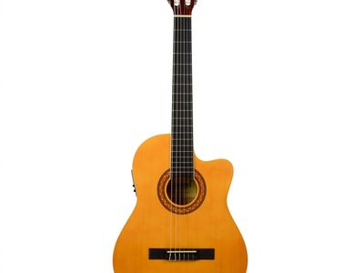 GUITARRA CLASICA LEONARD ELECTROACUSTICA TAPA PINO-EQ 5 BANDAS Y AFINADOR-CON ALMA
