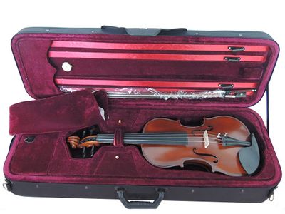 STRADELLA VIOLIN STRADELLA 4/4-TAPA PINO MACIZA FULLY CARVED-ESTUCHE RECTANGULAR HIGROMETRO-ARCO