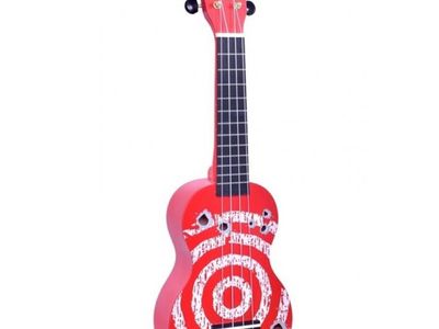 MAHALO Ukelele | Soprano | TARGET | Sengon | Diapason Caoba | Enc. Aquila | Funda | Rojo militar