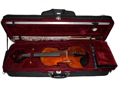 STRADELLA VIOLIN STRADELLA 4/4 HECHO A MANO-TAPA PINO MACIZA FULLY CARVED-ESTUCHE RECTANGULAR HIGROMETRO-ARCO