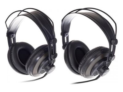 SAMSON Auricular de Estudio | Semi-Abierto | Dr 50mm | FR 10Hz - 30kHz | 32Ohms | Pack x2 | Color: Black |