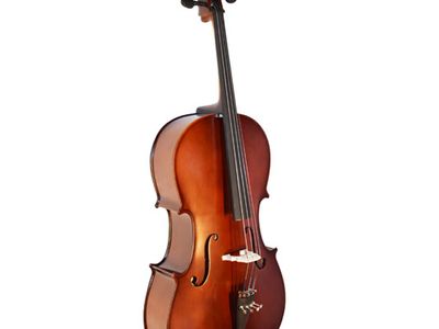 STRADELLA VIOLONCELLO STRADELLA 4/4-TAPA PINO LAMINADA-FUNDA-ARCO