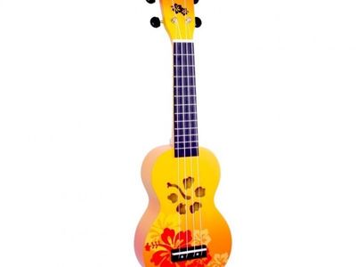 MAHALO Ukelele | Soprano | HIBISCUS | Sengon | Diapason Caoba | Enc. Aquila | Funda | Naranja esfumado