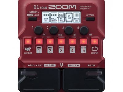 ZOOM Pedalera | Para Bajo | 60 efectos | Efec simultaneos 5 | USB MIDI | USB Micro-B | Loopera | Compatible Soft Guitar Lab Zoom