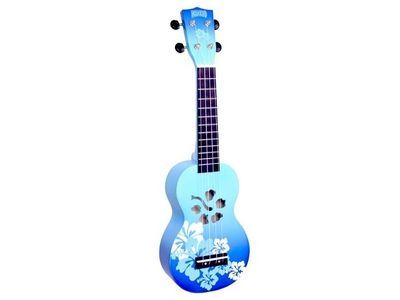 MAHALO Ukelele | Soprano | HIBISCUS | Sengon | Diapason Caoba | Enc. Aquila | Funda | Azul esfumado