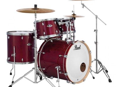Bateria | Export Laqued Series | 5 cuerpos | Sin Fierros | B20"x16 | TT10"x7 | TT12"x8 | TF14"x14 | R14"x5 | Poplar-Mahogany | 246 Natural Cherry