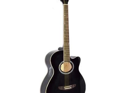 LEONARD GUITARRA ACUSTICA LEONARD CON CORTE-COLOR NEGRO