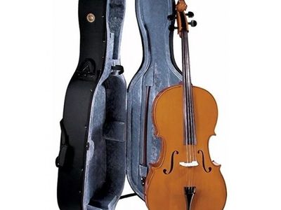 Cello | Estudio | 4/4 | Tapa de Pino solido Select | Cuerpo de Maple Flameado | Arc