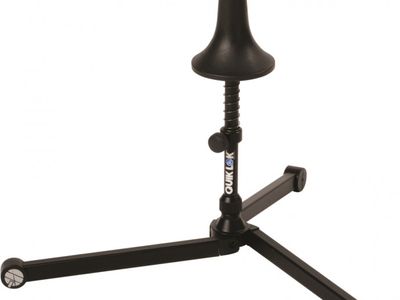 QUIK LOK Soporte de Trompeta / Corneta - base trípode | Color Negro | Altura 18 - 26.5 cm