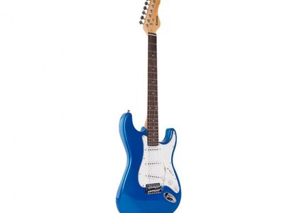 kANSAS Guitarra electrica | Tipo STR | Diap, Rosewood | 3 microfonos simples | Blue