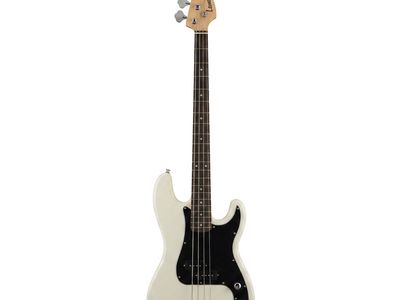 LEONARD BAJO LEONARD PRECISION-1 MICROFONO PB-COLOR BLANCO PICKGUARD NEGRO