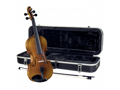 CREMONA Violin | Artist | 4/4 | Tapa de Pino solido Select | Cuerpo de Maple Flameado | Arco A. Breton AB116 | Enc. Prelude Daddario | c/Estuche Rígido Deluxe