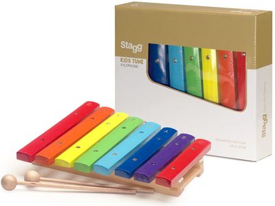 STAGG XILOFON STAGG DE MADERA 8 NOTAS DE COLORES-CON GOLPEADOR