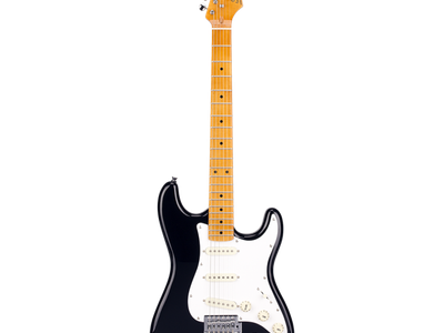 SX Guitarra Electrica | Vintage Series | STR | Diapason Maple | SSS | Pickguard Blanco | Cuerdas Daddario | Funda incluida | Black