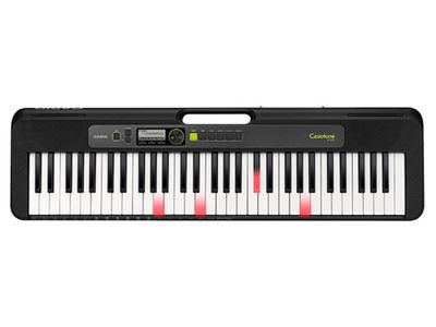 CASIO Teclado | Casiotone | 61 Teclas iluminadas | 400 Sonidos | 48 Polifonia | 77 Ritmos | Sensitivo | Dance Music Mode | App Chordana play | Mic In | Audio In | Negro