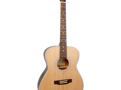 SX Guitarra Acustica | Cuerpo Triple "0" | Diapason Rosewood | Tapa Spruce | Fondo y Aro de Agathis | Clavijas Die-Cast | Cejilla de Nubone | Color tapa natural | Fondo y aros Negro Traslucido Mate