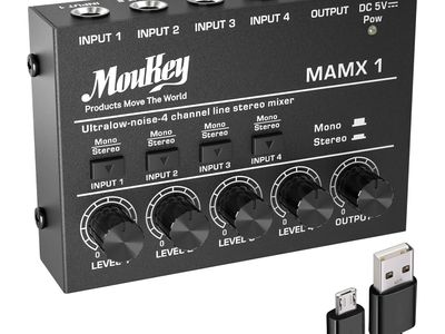 DONNER MIXER DE AUDIO DONNER MAMX1 MOUKEY-4 CANALES