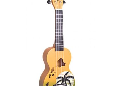 MAHALO Ukelele | Soprano | HAWAI | Sengon | Diapason Caoba | Enc. Aquila | Funda | Verde esfumado