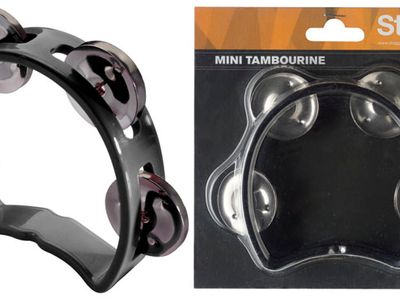 STAGG ARO DE PERCUSION STAGG EN BLISTER-4 SONAJAS-COLOR NEGRO