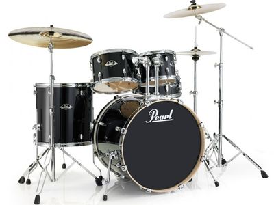 Bateria | Export Laqued Series | 5 cuerpos | Sin Fierros | B20"x16 | TT10"x7 | TT12"x8 | TF14"x14 | R14"x5 | Poplar-Mahogany | 248 Black Smoke