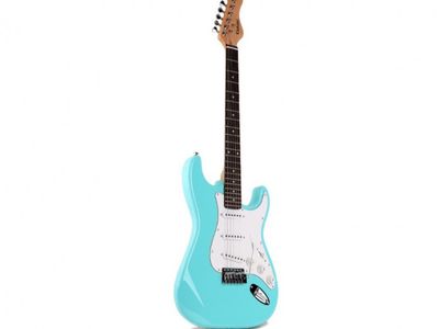 kANSAS Guitarra electrica | Tipo STR | Diap, Rosewood | 3 microfonos simples | Light Blue