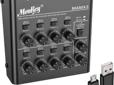DONNER MIXER DE AUDIO DONNER MAMX3 MOUKEY- 8 CANALES