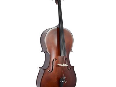 STRADELLA VIOLONCELLO STRADELLA 4/4-TAPA PINO MACIZA-AROS Y FONDO MAPLE MACIZO-FUNDA-ARCO