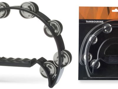 STAGG ARO DE PERCUSION STAGG EN BLISTER-16 SONAJAS-COLOR NEGRO