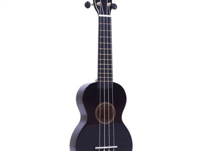 Ukelele | Soprano | RAINBOW | Sengon | Diapason Caoba | Enc. Aquila | Puente Caoba | Funda | Negro laqueado