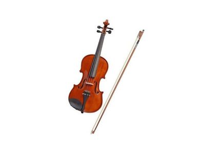 CERVINI Violin | Estudio | 1/4 | Tapa de Abeto | Cuerpo de Maple | Arco Clasico | Puente Maple | Mentonera de Madera | c/Estuche Semi rigido | Natual