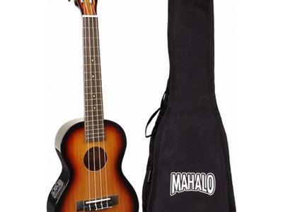Ukelele | Concierto | HANO | Electroacustico Vol +Tono | Sengon | Diapason Caoba | Enc. Aquila | Puente Caoba | Funda | Sunburst 3 tonos