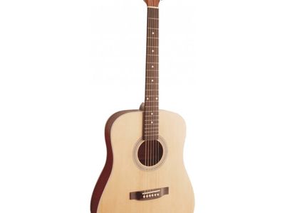 SX Guitarra Acustica | Cuerpo Dreadnought | Diapasón Rosewood | Tapa Spruce | Fondo y Aro de Agathis | Clavijas Die-Cast | Cejilla de Nubone | Color Natural brillante