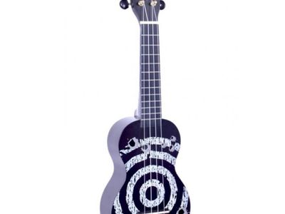 MAHALO Ukelele | Soprano | TARGET | Sengon | Diapason Caoba | Enc. Aquila | Funda | Negro