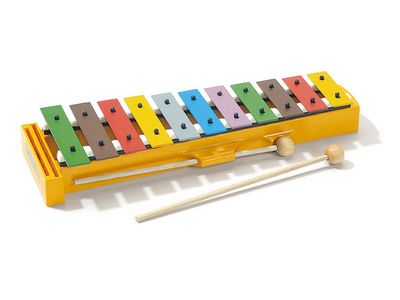 SONOR METALOFON SONOR ALEMAN 11 NOTAS DE COLORES-INCLUYE DOS BAQUETAS