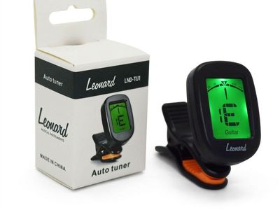 LEONARD AFINADOR LEONARD TIPO CLIP CROMATICO-GUITARRA-BAJO-VIOLIN-UKELELE-F-Bb-Eb