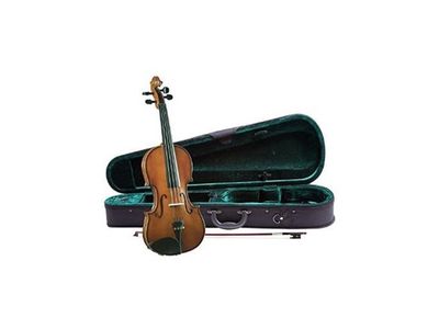 CREMONA Violin | Estudio | 4/4 | Tapa de Pino solido Select | Cuerpo de Maple Flameado | Arco A. Breton AB112 | Enc. Prelude Daddario | c/Estuche Semi rigido