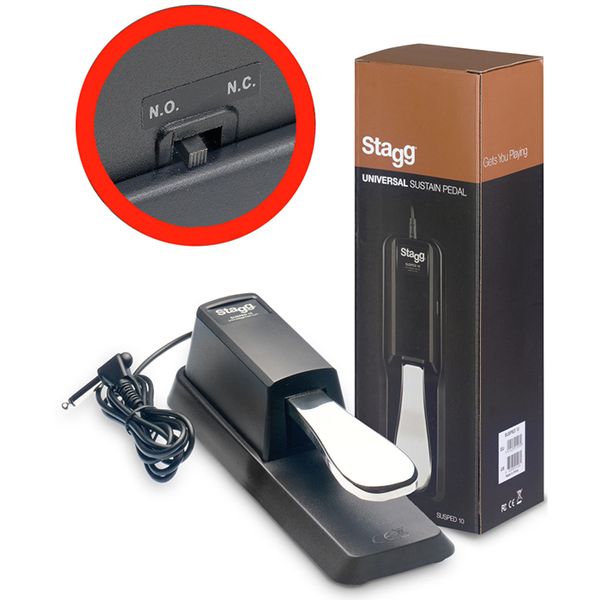 PEDAL DE SUSTAIN STAGG TIPO PIANO-CAMBIO DE POLARIDAD