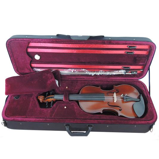 VIOLIN STRADELLA 4/4-TAPA PINO MACIZA FULLY CARVED-ESTUCHE RECTANGULAR HIGROMETRO-ARCO