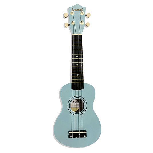 UKELELE LEONARD SOPRANO CON FUNDA - COLOR AZUL