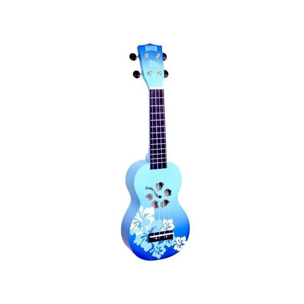 Ukelele | Soprano | HIBISCUS | Sengon | Diapason Caoba | Enc. Aquila | Funda | Azul esfumado