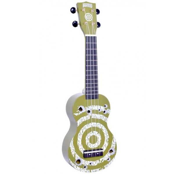 Ukelele | Soprano | TARGET | Sengon | Diapason Caoba | Enc. Aquila | Funda | Verde Militar