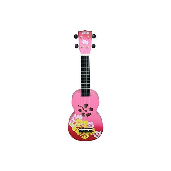 Ukelele | Soprano | HIBISCUS | Sengon | Diapason Caoba | Enc. Aquila | Funda | Rojo esfumado