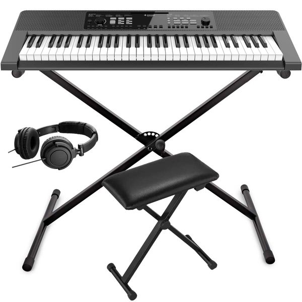 TECLADO DIGITAL DONNER DEK620 COMBO-61TECLAS SENSITIVO-ENTRADA PARA MIC-SOPORTE-BANQUETA-AURICULAR