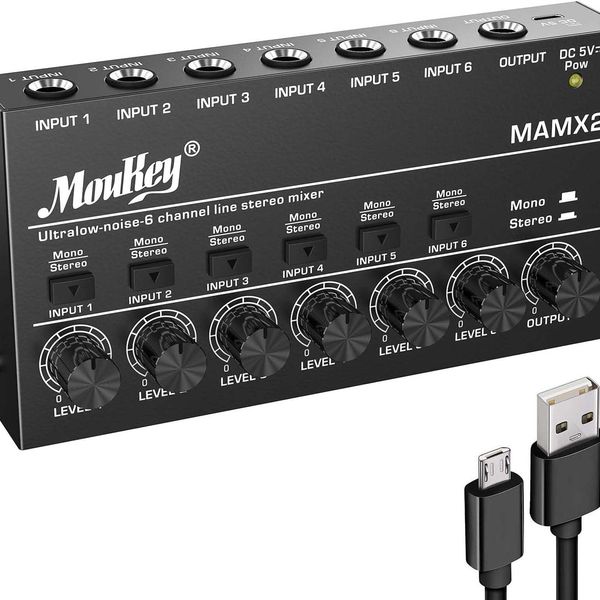 MIXER DE AUDIO DONNER MAMX2 MOUKEY-6 CANALES