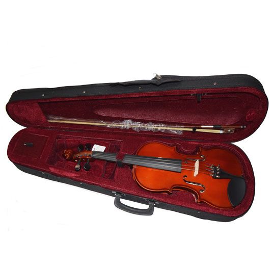 VIOLIN STRADELLA 4/4-TAPA PINO MACIZA SELECCIONADA-AROS Y FONDO MAPLE MACIZO-ESTUCHE-ARCO