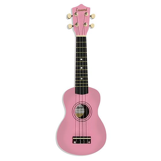 UKELELE LEONARD SOPRANO CON FUNDA - COLOR ROSA
