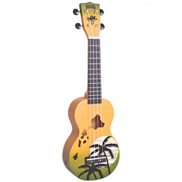 Ukelele | Soprano | HAWAI | Sengon | Diapason Caoba | Enc. Aquila | Funda | Verde esfumado