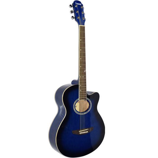 GUITARRA ACUSTICA LEONARD CON CORTE-COLOR AZUL