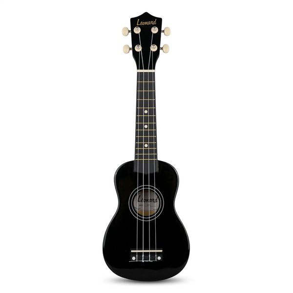 UKELELE LEONARD SOPRANO CON FUNDA - COLOR NEGRO